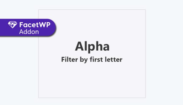 FacetWP A-Z Alpha Addon WordPress Plugin