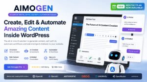 Aimogen Pro – All-in-One AI Content Writer, Editor, Chatbot & Automation Toolkit